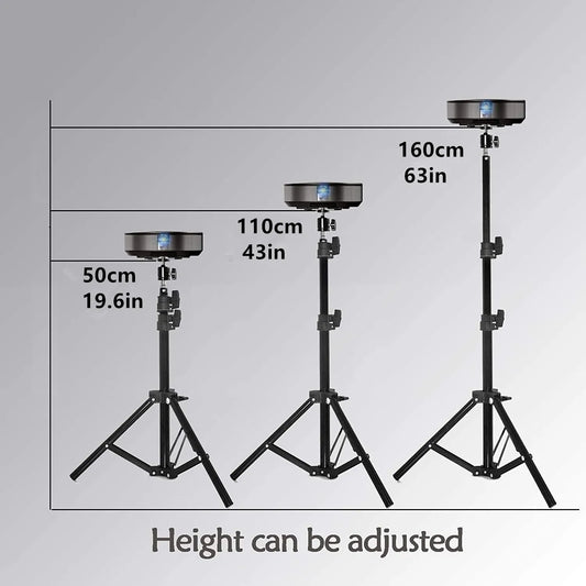 Xiaohui  Universal Portable 50cm-160cm  Bracket for HY300 Mini Projector Tripod Stand Mount Max load-bearing 3.3 pounds
